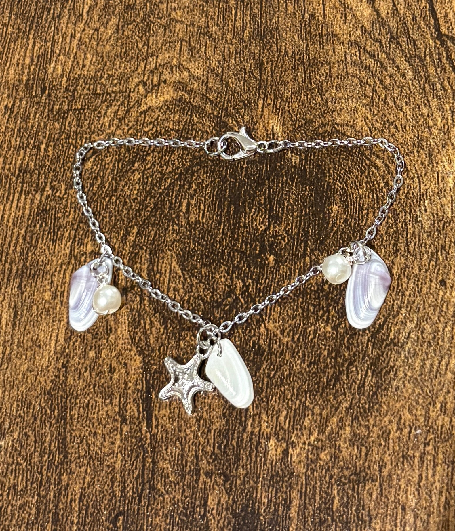 Florida Coquina Shell Charm Bracelet