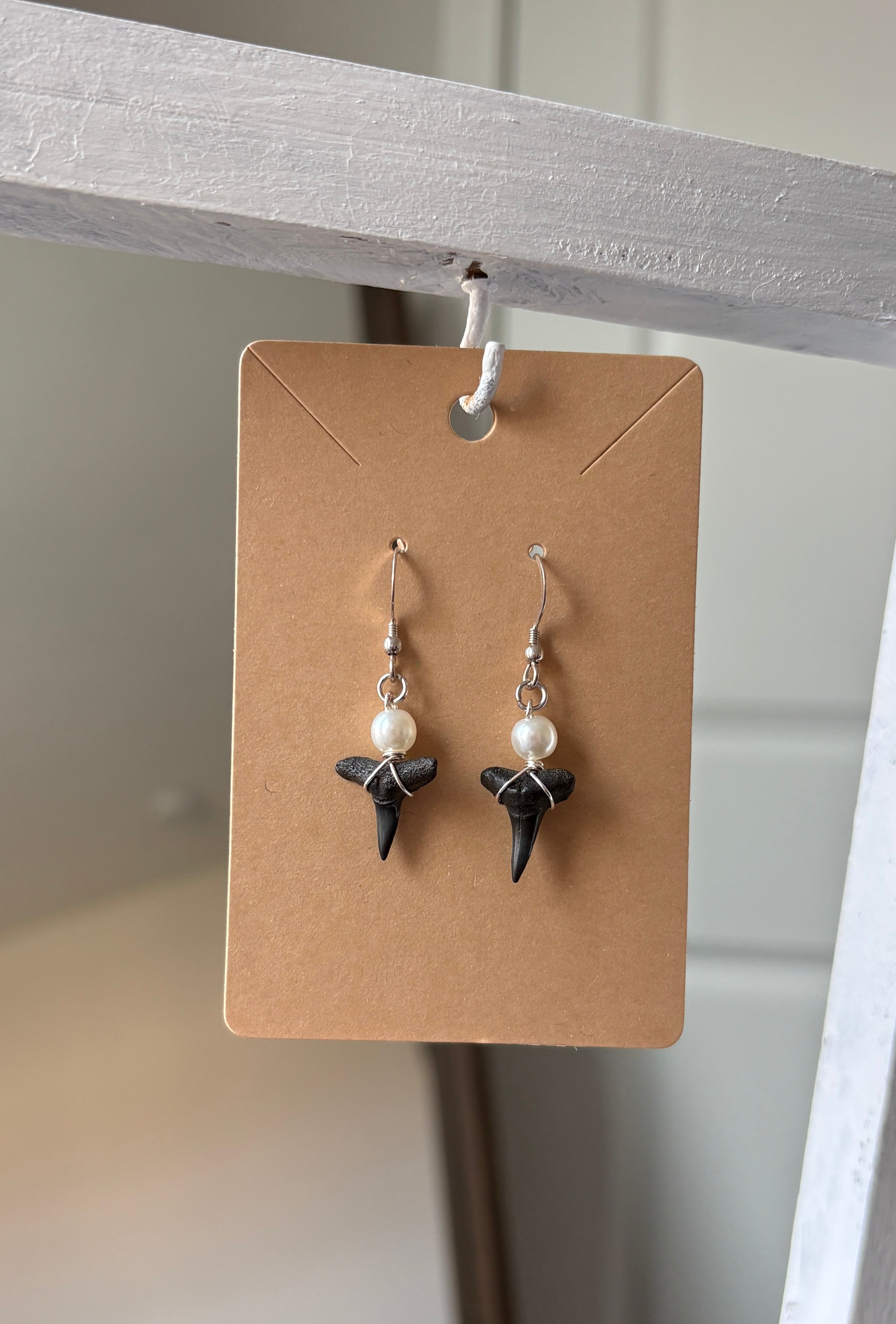 Florida Shark Teeth Earrings