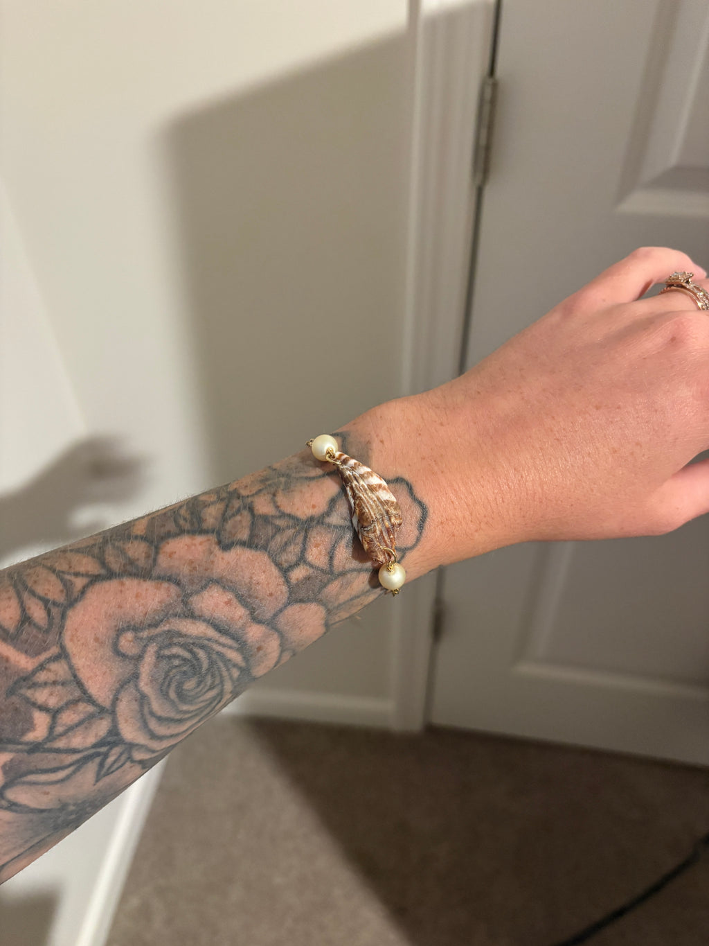 Broken Turkey Wing Shell Bracelet